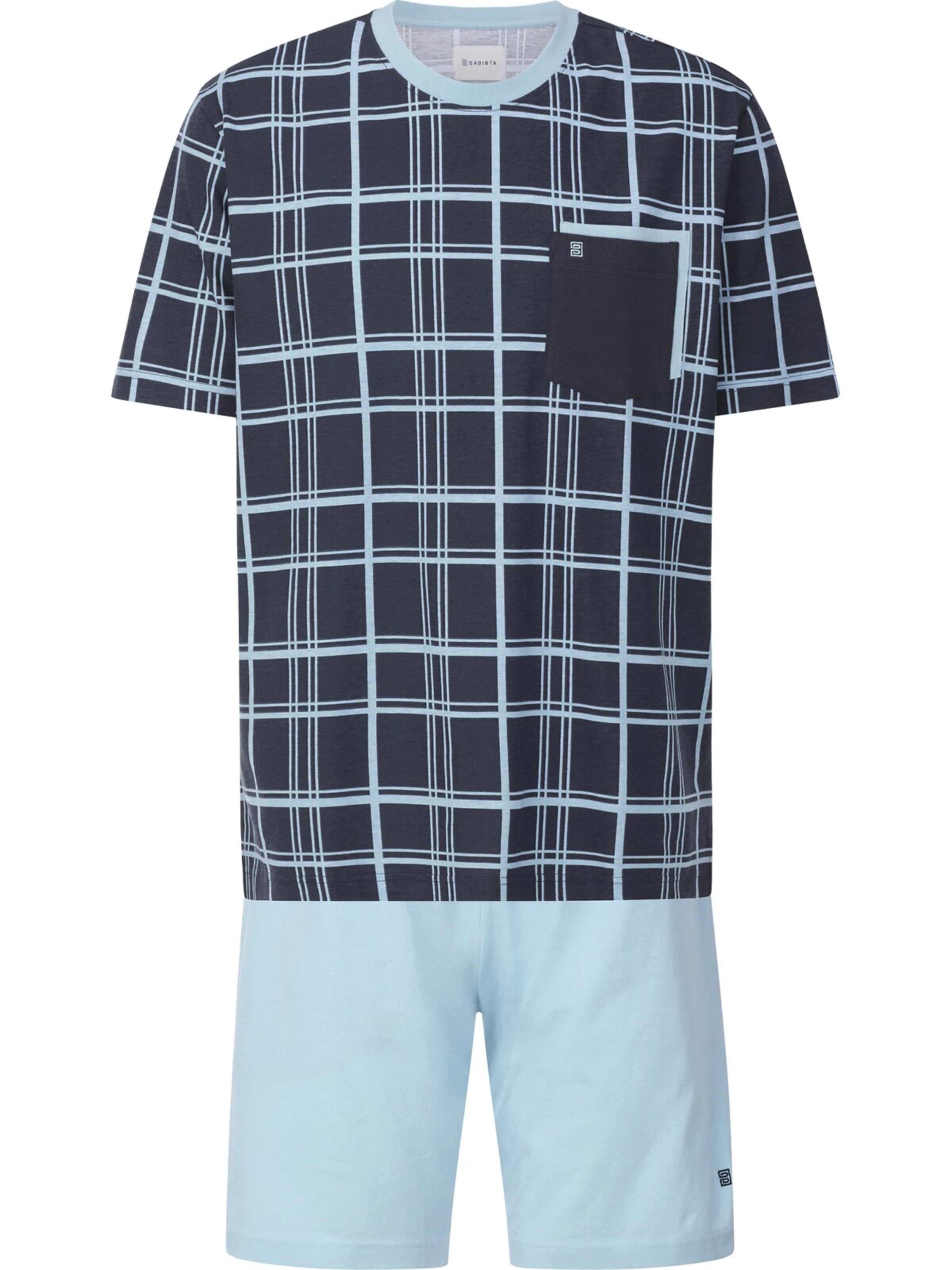 BABISTA Short Pajamas 'Leandor' in Blue: front