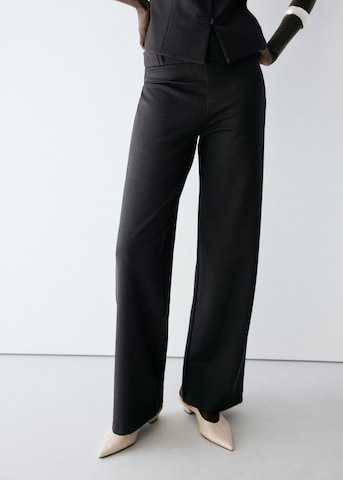 MANGO Wide leg Trousers 'ALAMAR' in Grey: front
