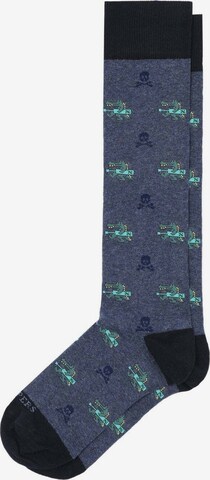 Scalpers Socks in Blue: front