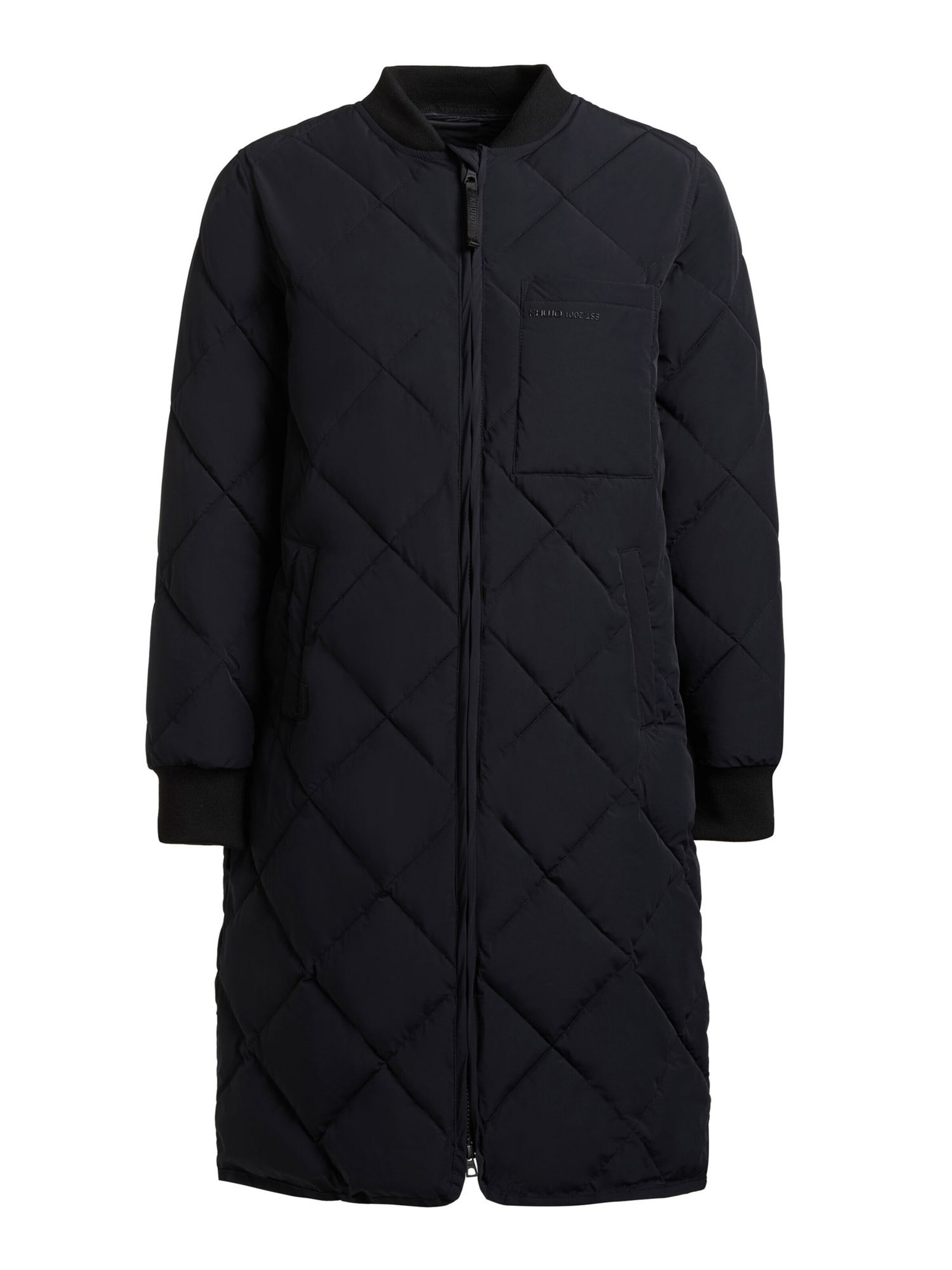 khujo Between-Seasons Coat 'YMAL2' in Black: front