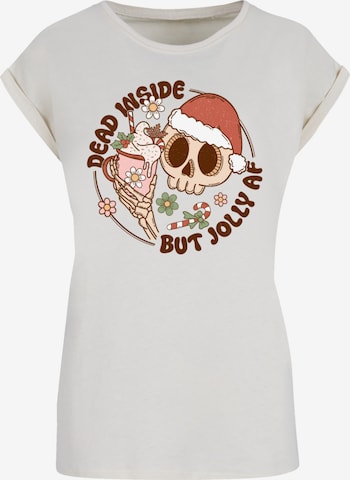 F4NT4STIC Shirt 'Dead inside but jolly' in Beige: front