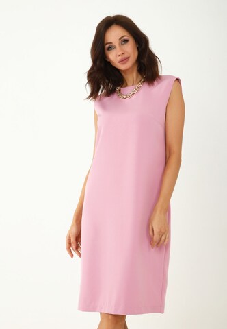 Awesome Apparel Dress in Pink: front