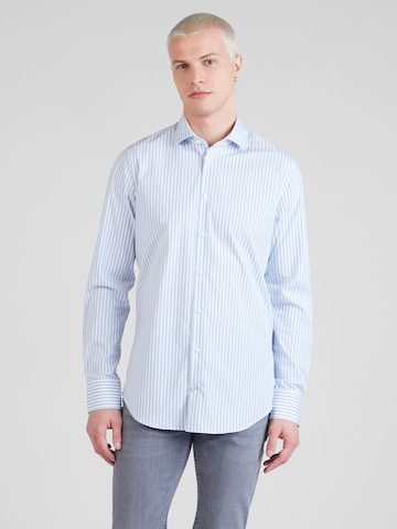 Tommy Hilfiger Tailored - Slim Fit Camisa 'CLASSIC' em azul: frente