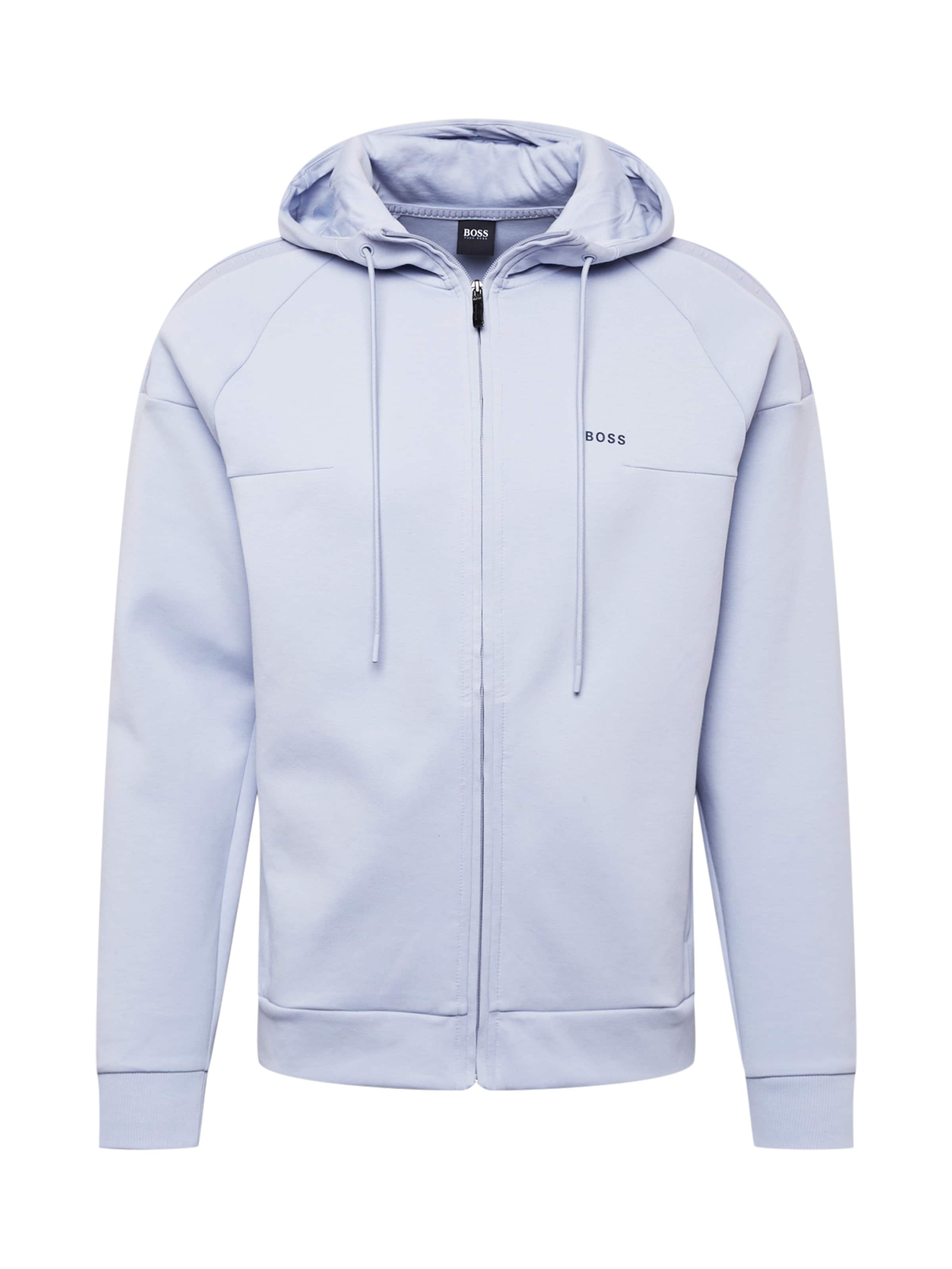 BOSS Zip-Up Hoodie 'Saggy 1' in Blue: front
