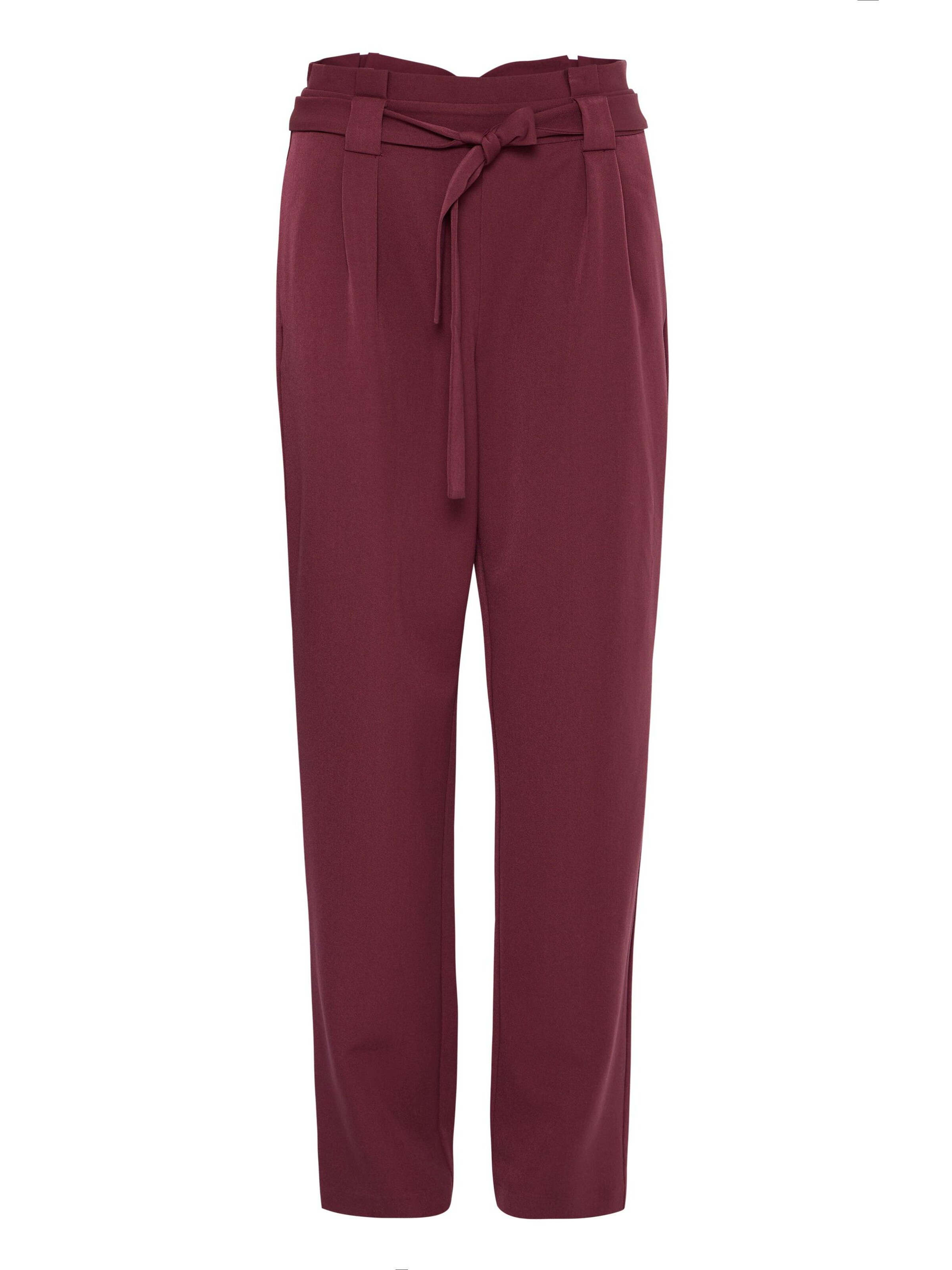Pantalon 'Caisy' ICHI en rouge : devant