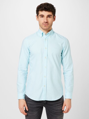 BOSS Regular fit Button Up Shirt 'Rickert' in Blue: front