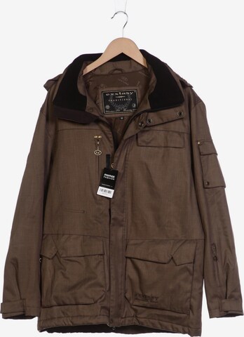 EXXTASY Jacket & Coat in M-L in Brown: front