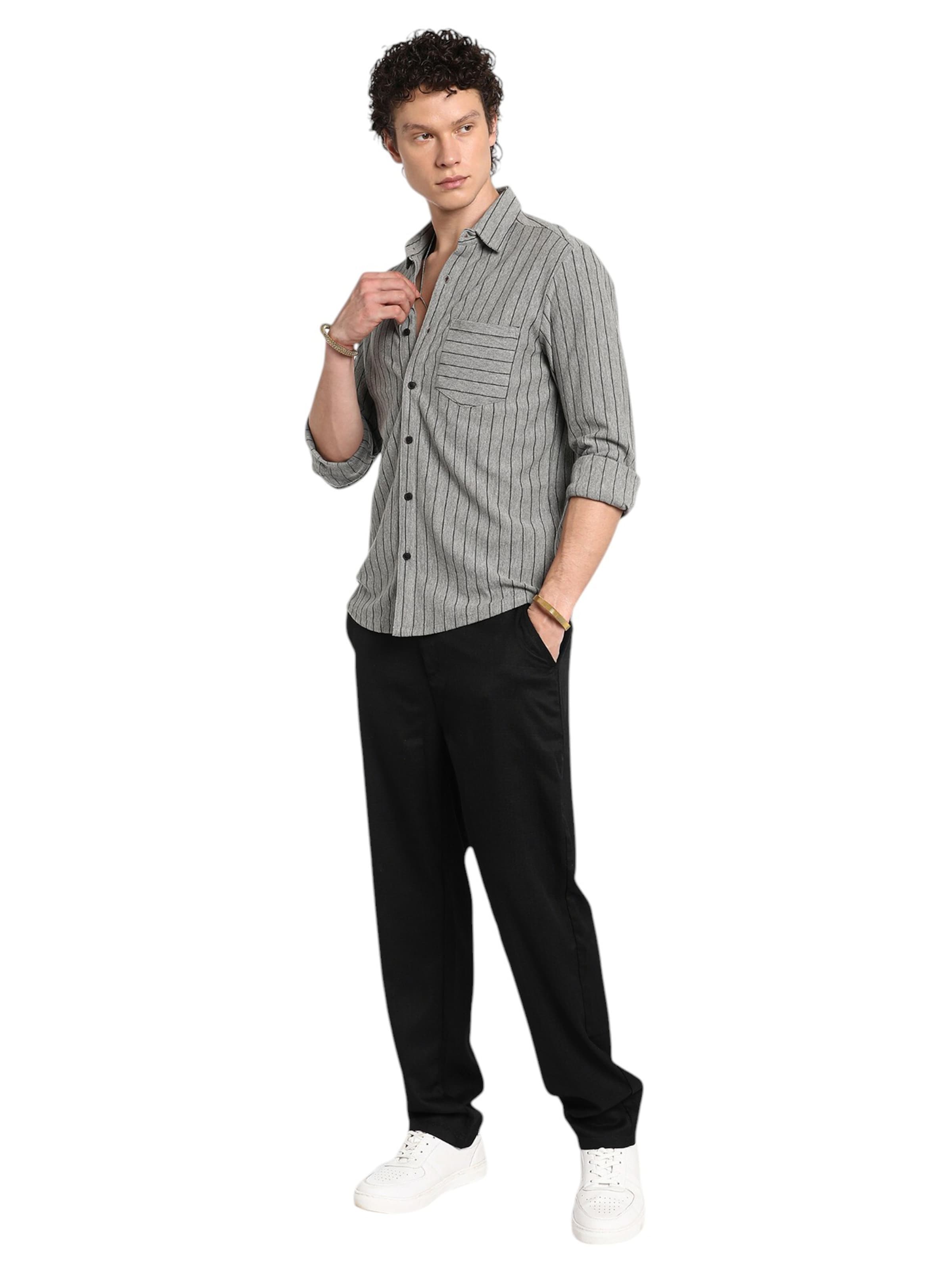 Campus Sutra Tavaline suurus Triiksärk 'Timothea', värv hall