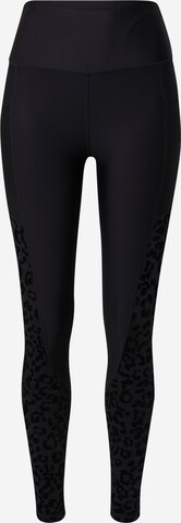 Athlecia Skinny Workout Pants in Black: front