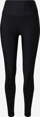 Athlecia Skinny Workout Pants in Black: front