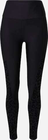 Skinny Pantalon de sport Athlecia en noir : devant