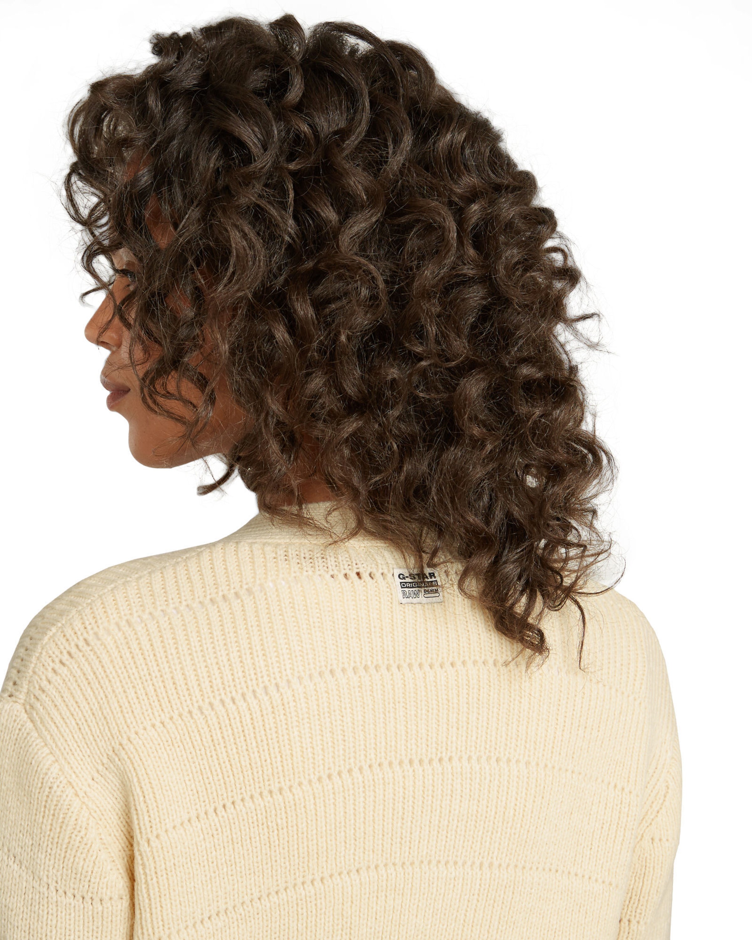 G-STAR Gebreid vest 'Oristel' in Beige