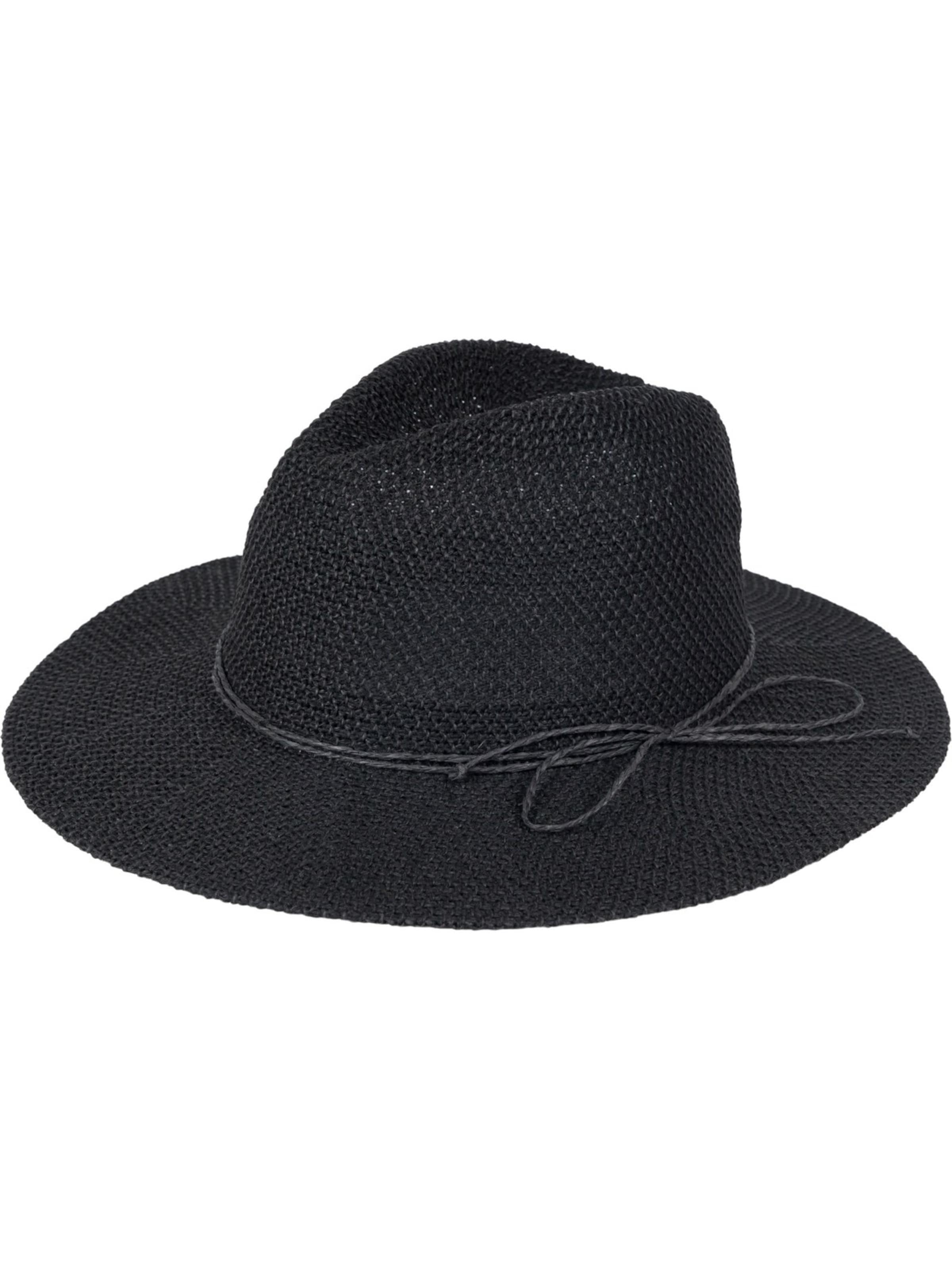 styleBREAKER Hut 'Panama Strohhut'‌ in Schwarz: Vorderseite