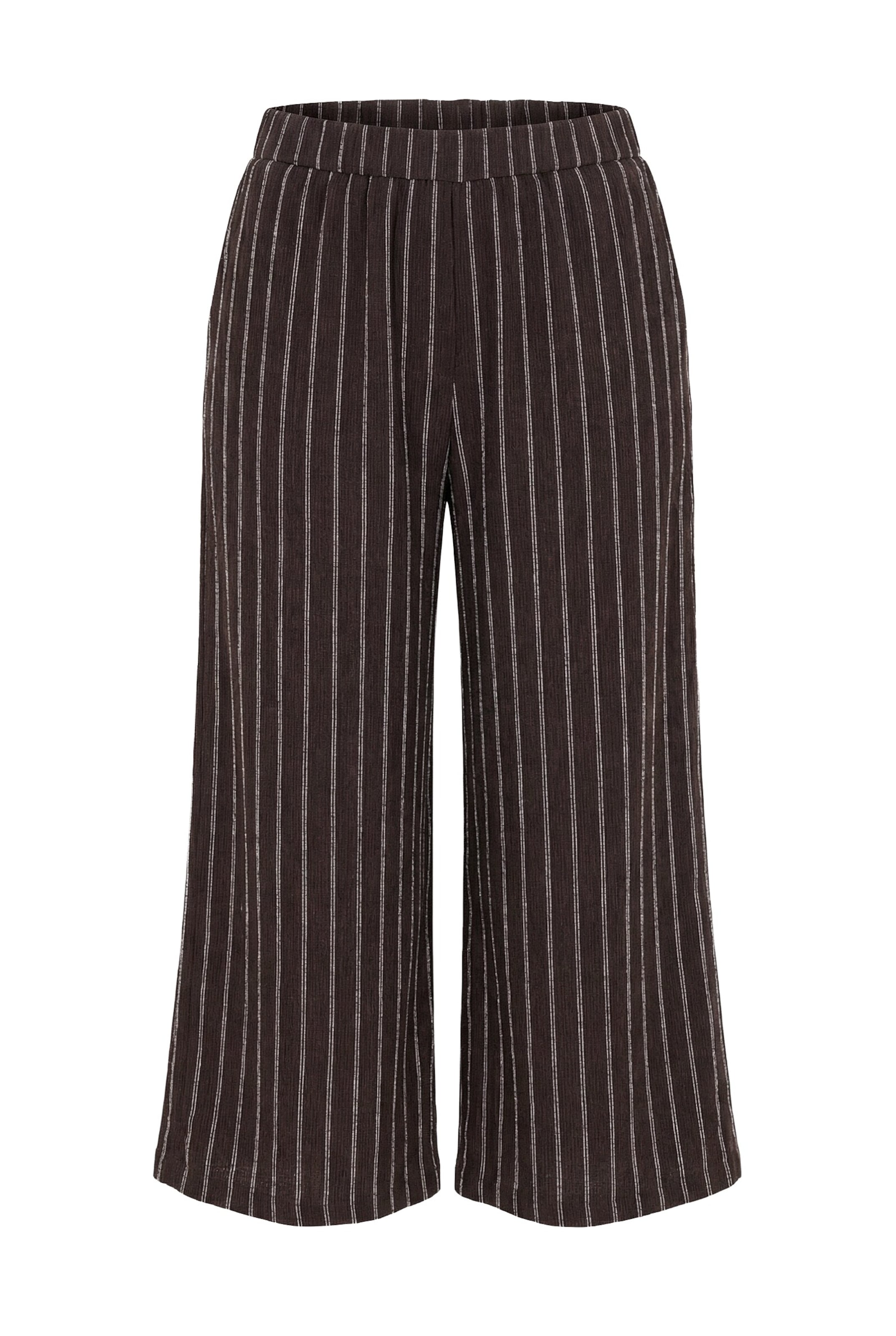 Ulla Popken Pants in 42-44 in Brown / White, Item view