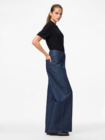 PIECES Wide Leg Jeans 'PCROSE' in Blau