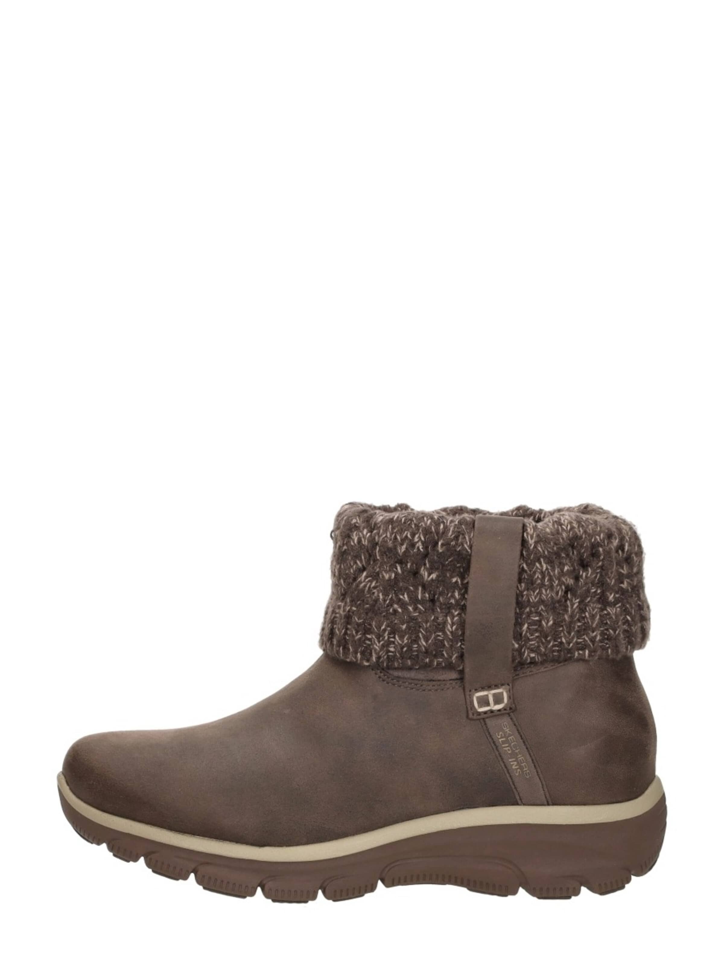 Boots 'Slip-Ins Relaxed Fit' SKECHERS en marron : devant