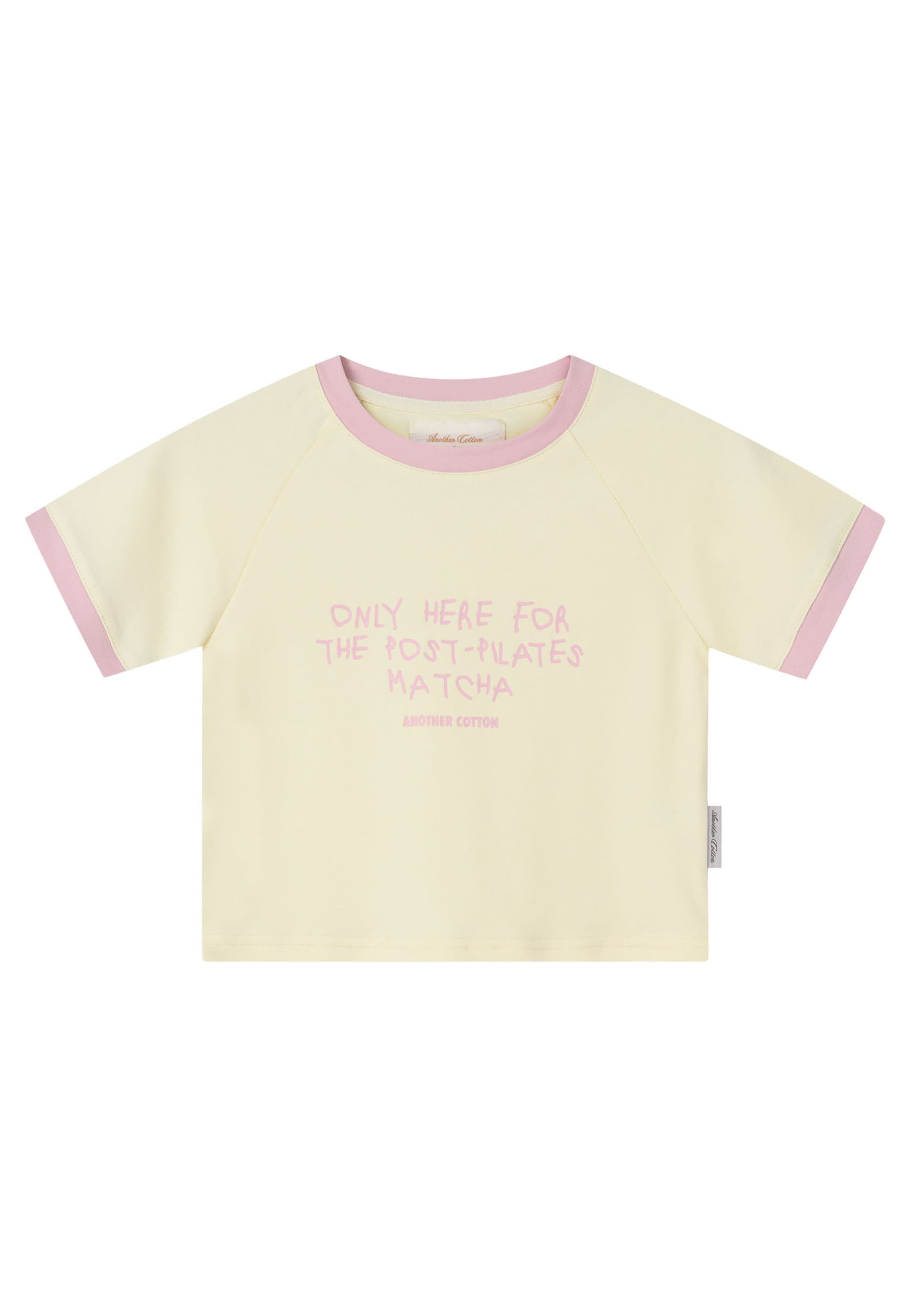 Another Cotton Lab Camisa 'Post Pilates' em L em rosa escurecido / branco casca de ovo, Vista do artigo