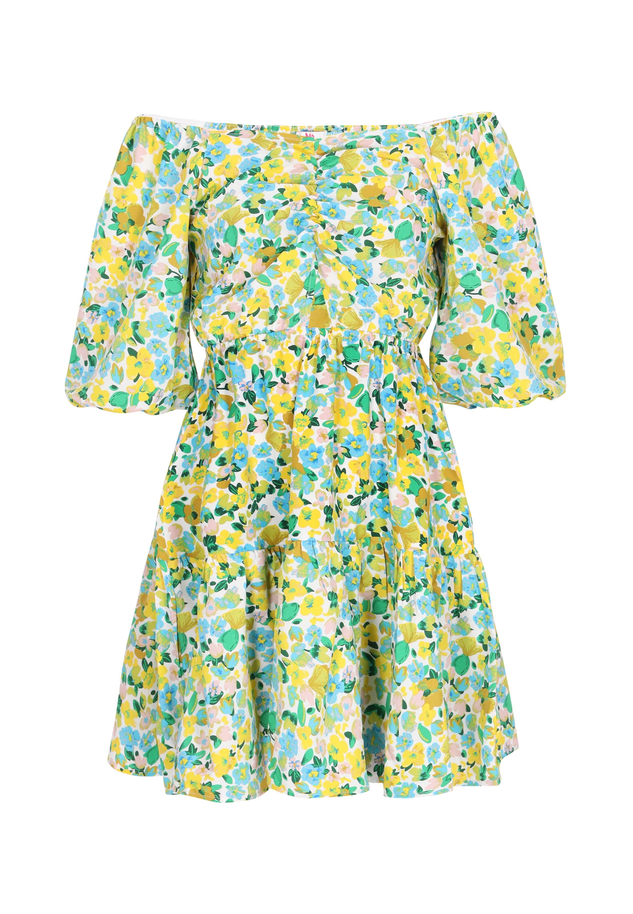 swirly Suvekleit 'Spring Summer' taevasinine / kollane / roosa / valge, Tootevaade