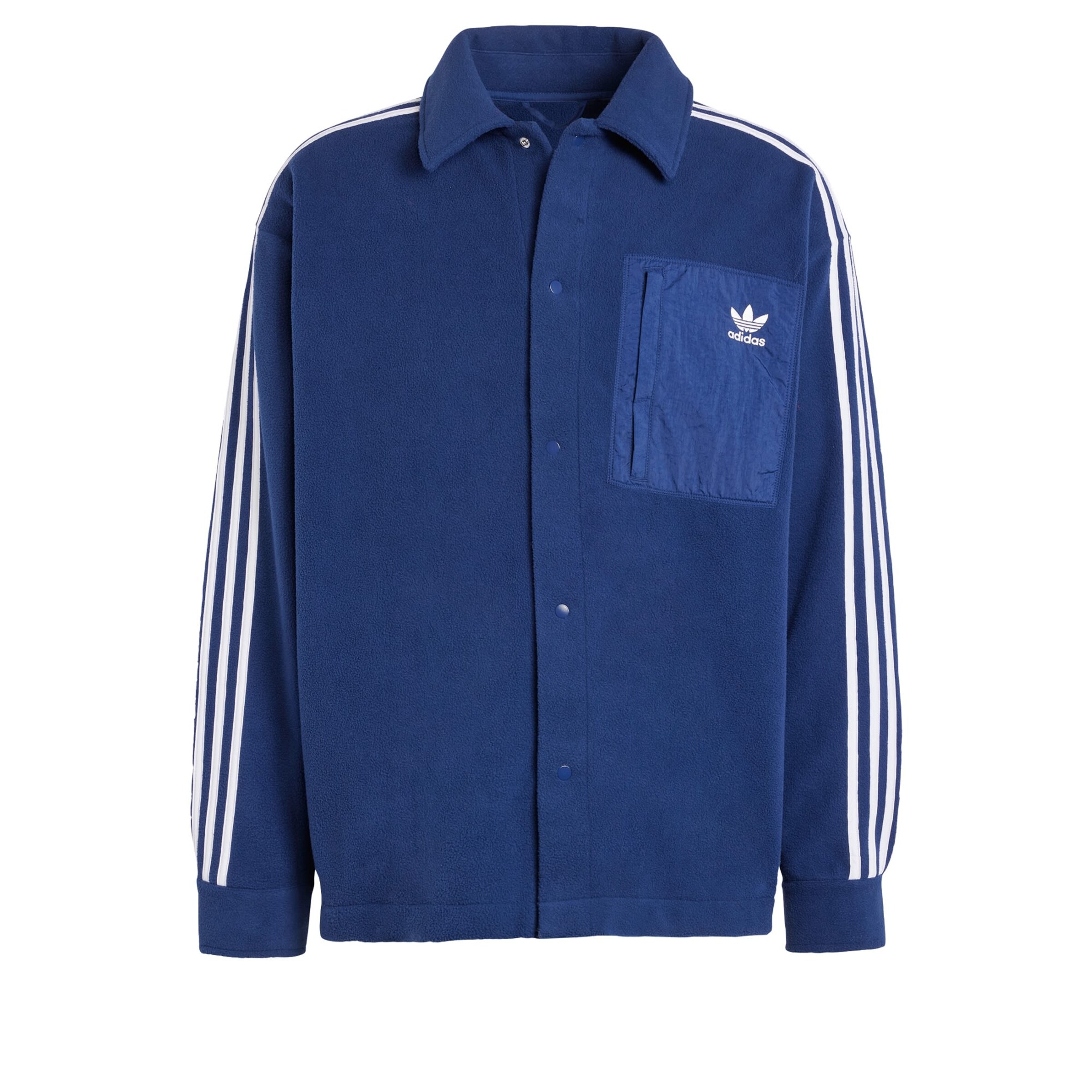 ADIDAS ORIGINALS Fleecejacke 'Adicolor' in Blau: Vorderseite
