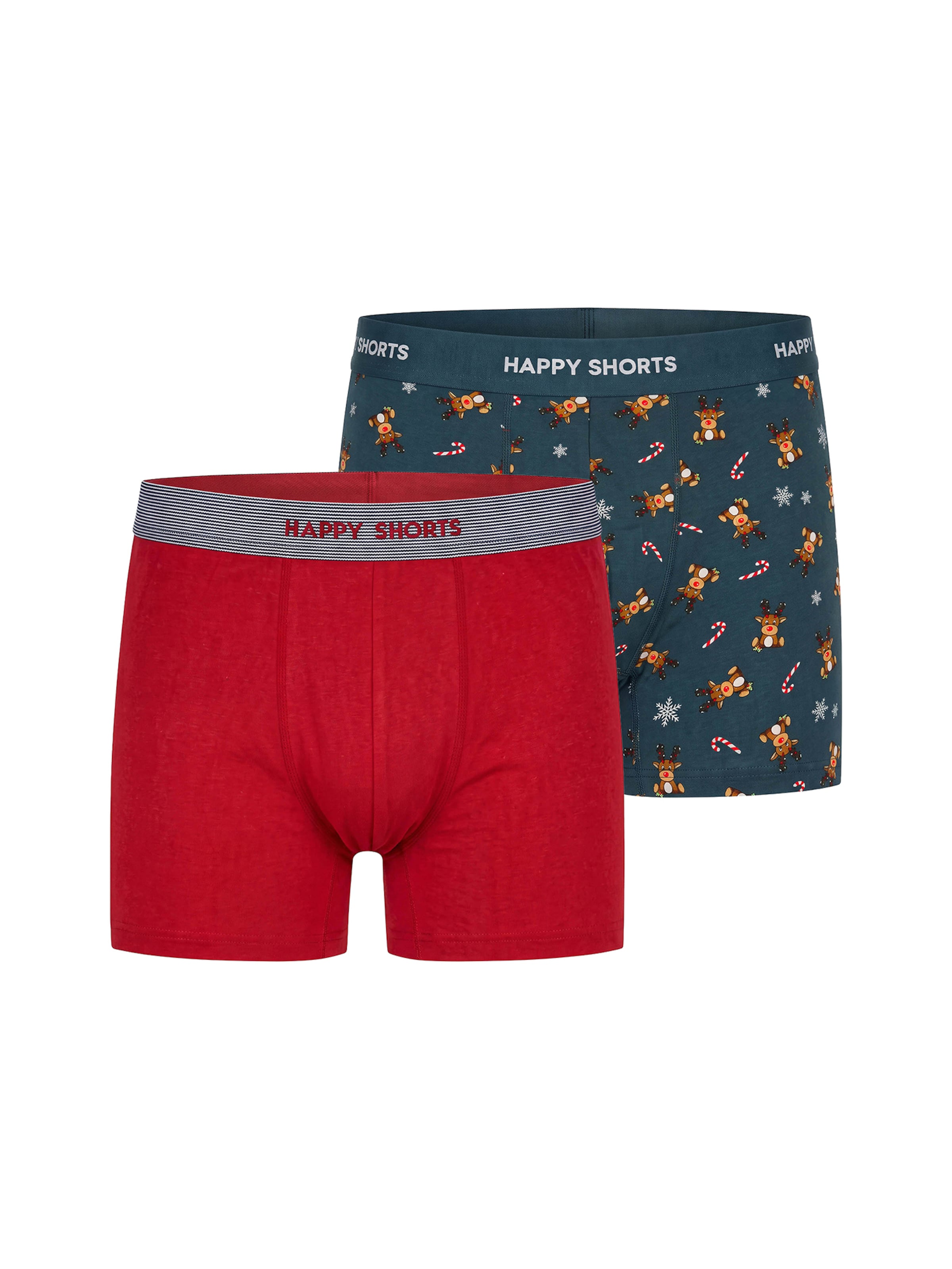 Boxers ' Jersey X-Mas ' Happy Shorts en vert : devant