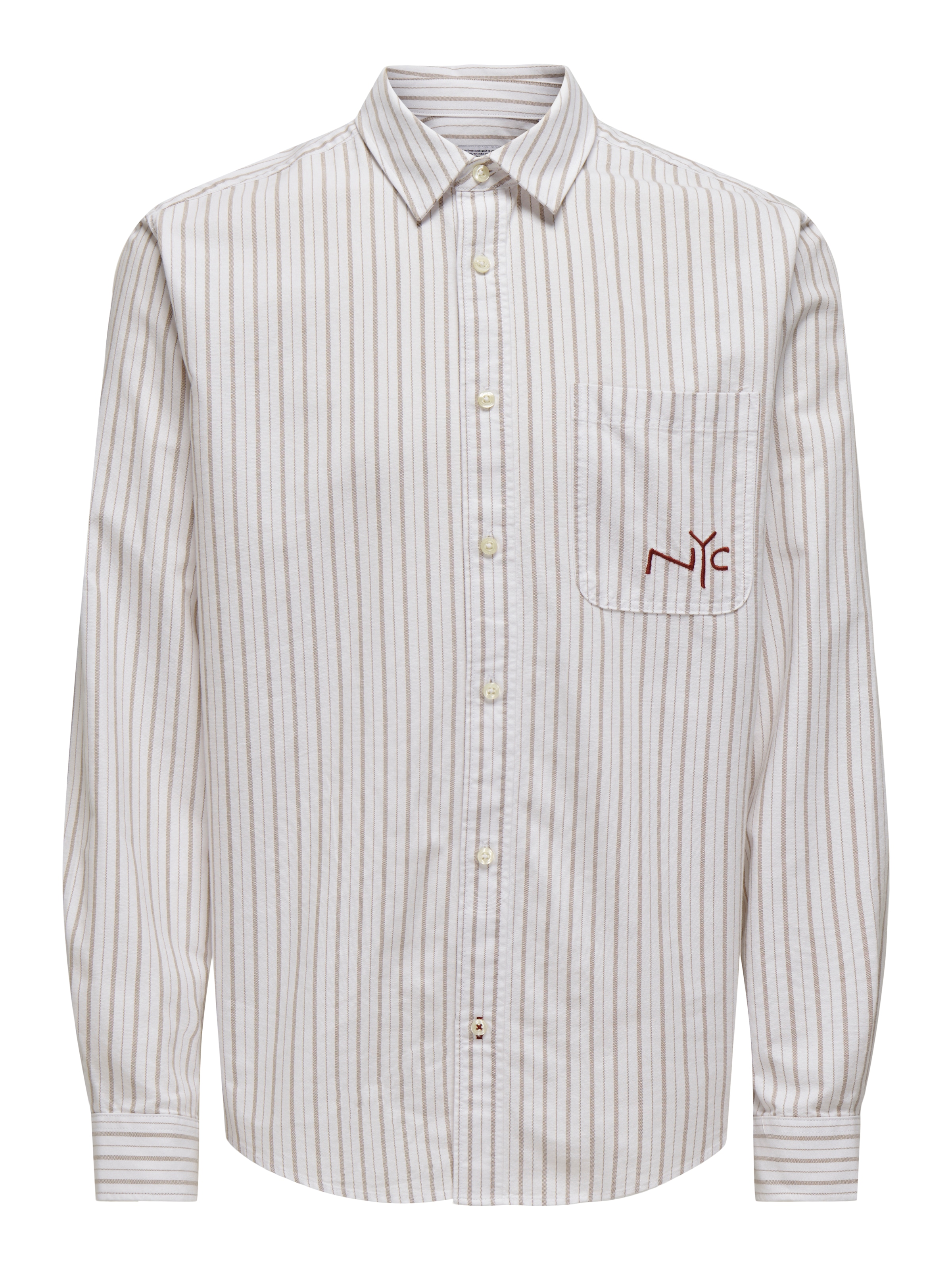 Only & Sons Comfort fit Overhemd 'ONSDrake' in Wit: voorkant