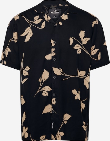 Coupe regular Chemise 'RAYON' HOLLISTER en noir : devant