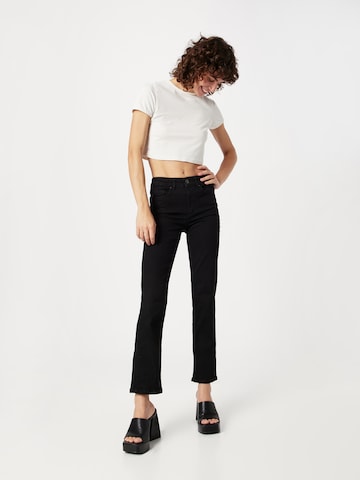 PIECES Regular Jeans 'Delly' in Zwart: voorkant