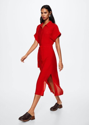 MANGO Košilové šaty 'Pampa2' – červená