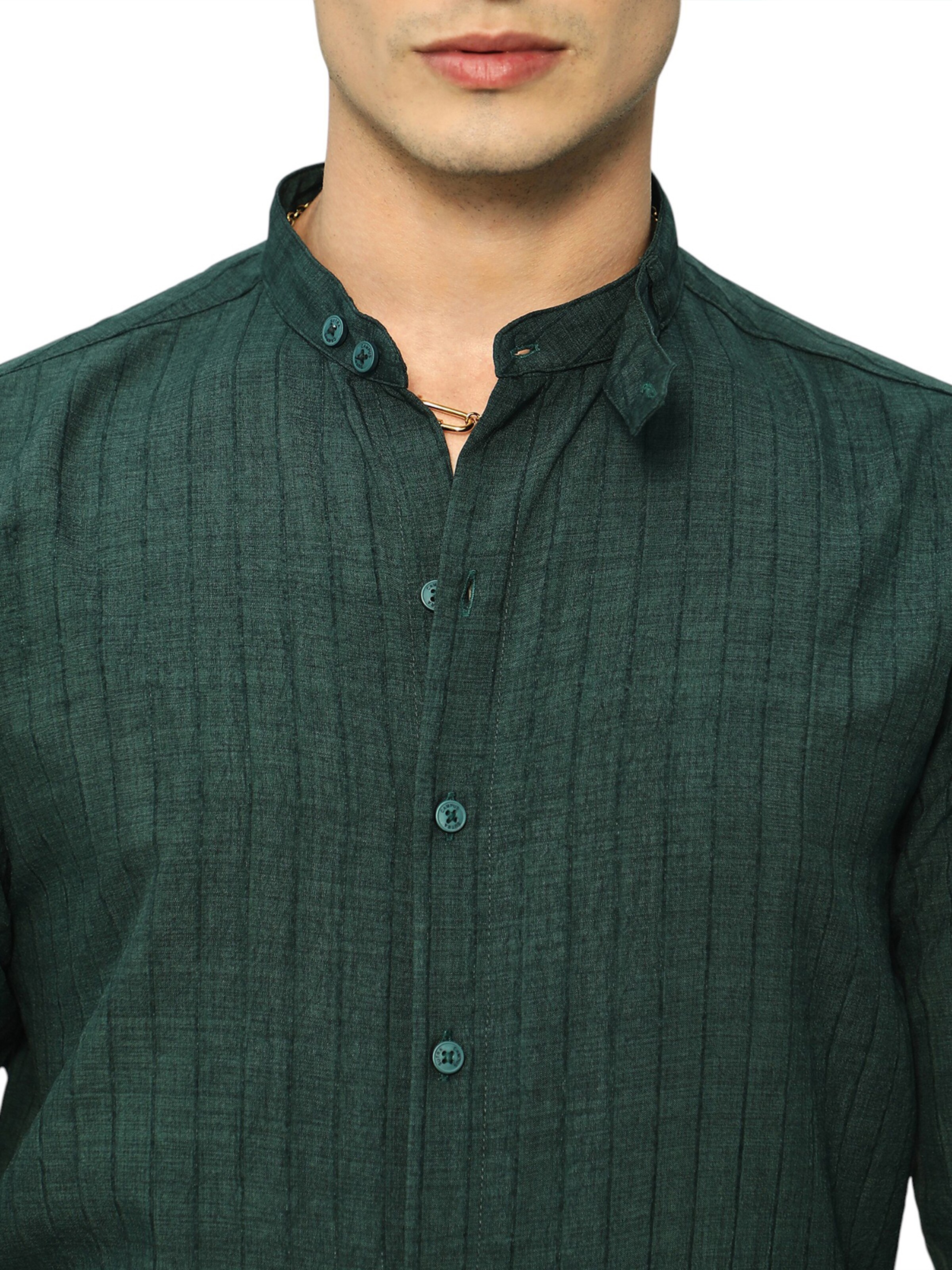 Regular fit Cămașă 'Alessia' de la Campus Sutra pe verde