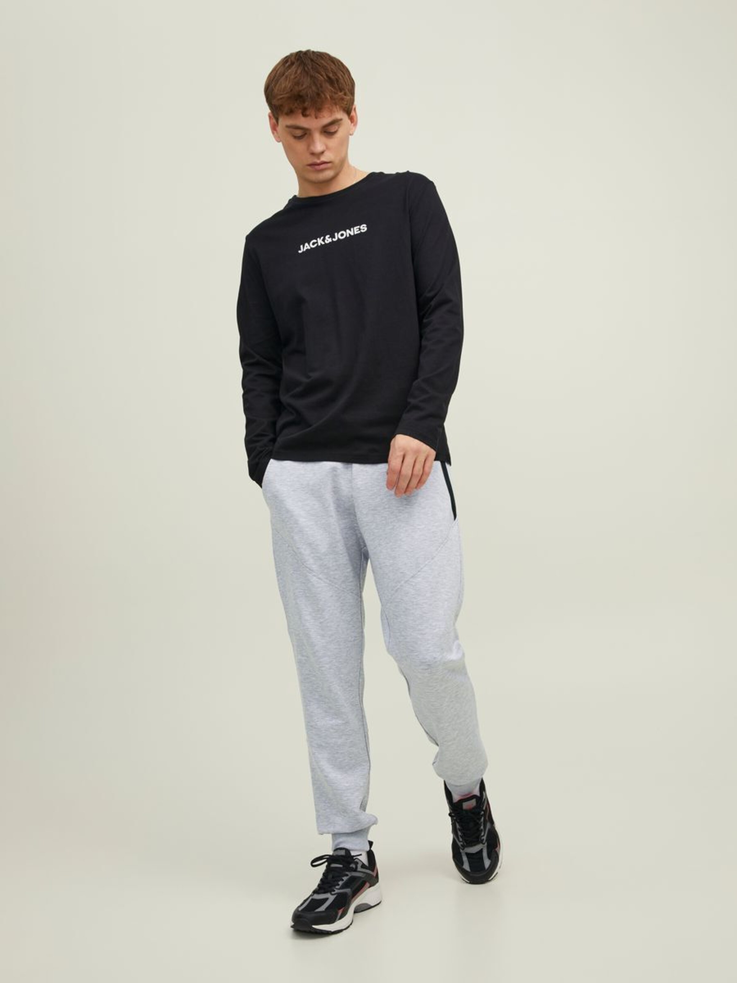 Männer Hosen JACK & JONES Hose in Graumeliert - BX14761 Männer Hosen JACK & JONES Hose in Graumeliert - BX14761