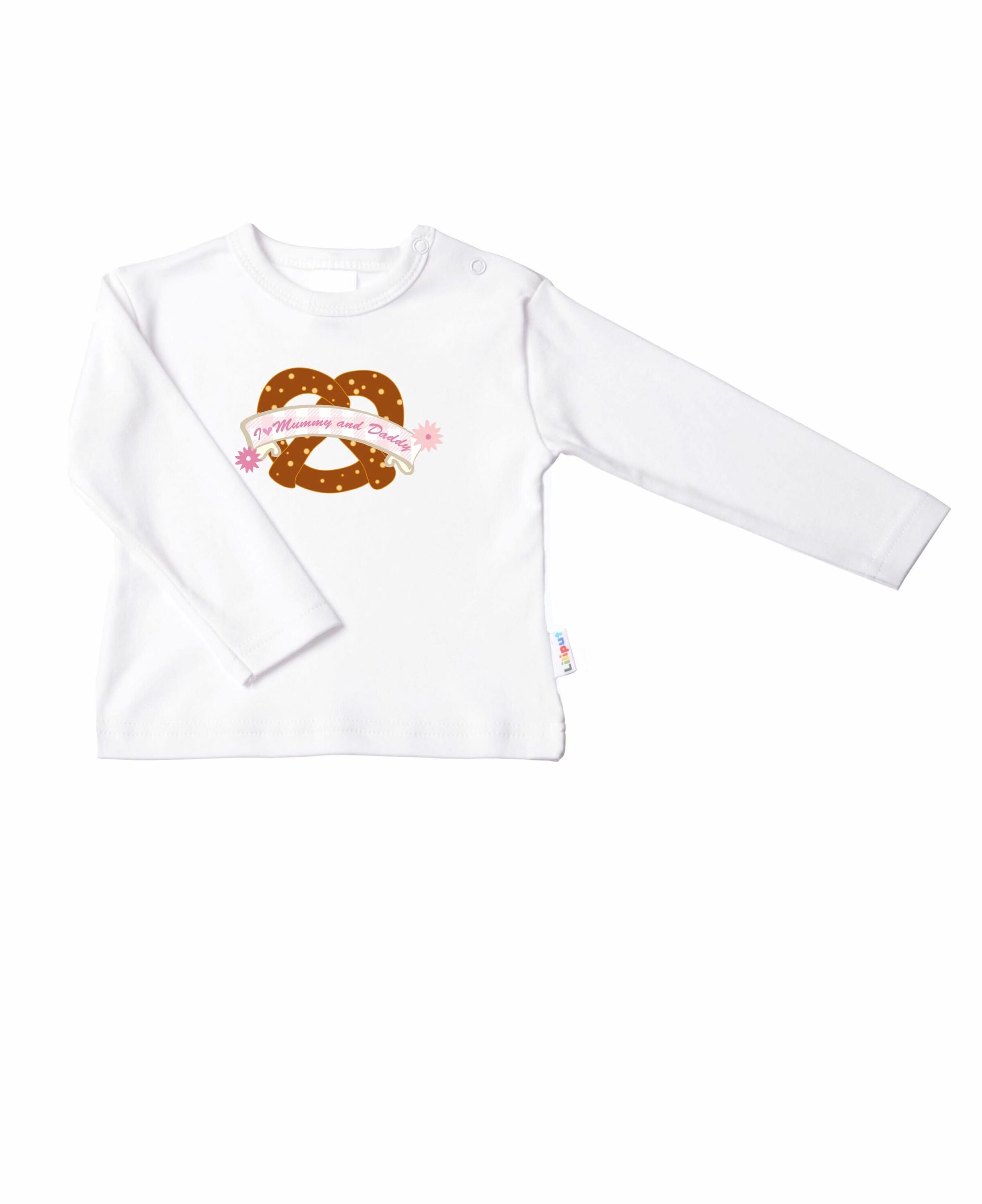 LILIPUT Langarmshirt "Brezel" in Weiß: Vorderseite
