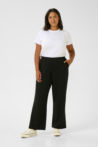 KAFFE CURVE Bootcut Bukser 'Aprila' i sort: forside