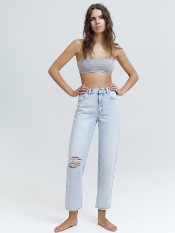 Tapered Jeans de la Pull&Bear pe albastru