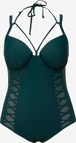 Ulla Popken Swimsuit in Blue: front