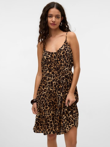 VERO MODA Shirt dress 'VMBUMPY' in Brown: front