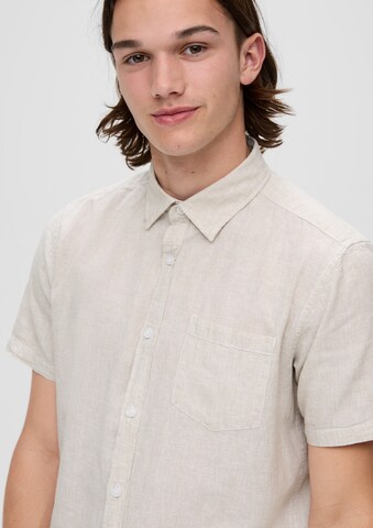 QS Slim Fit Hemd in Braun