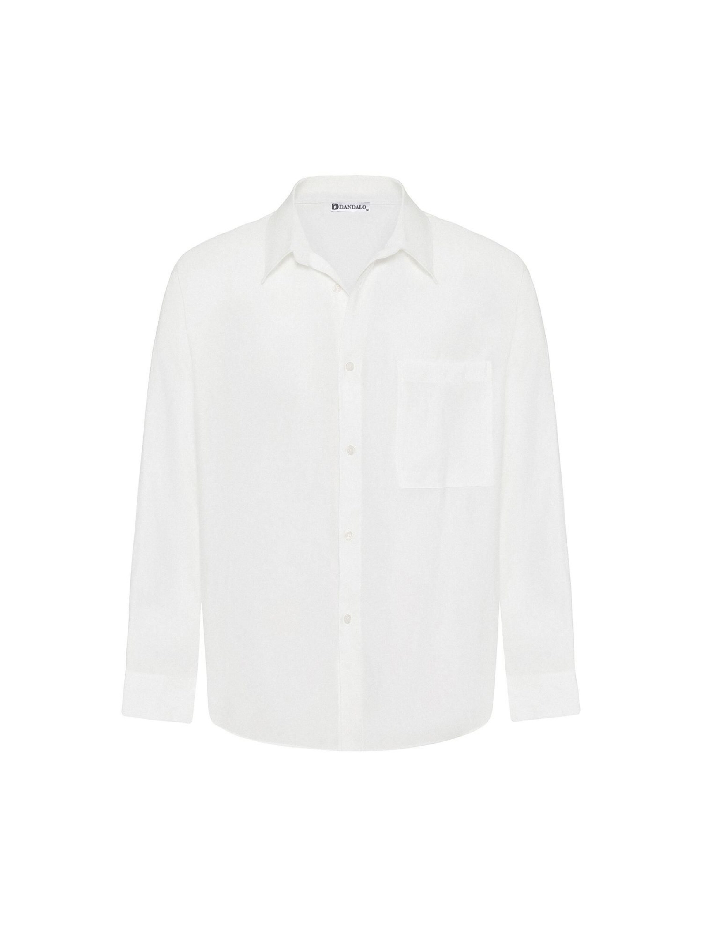 Dandalo Comfort fit Button Up Shirt in White: front