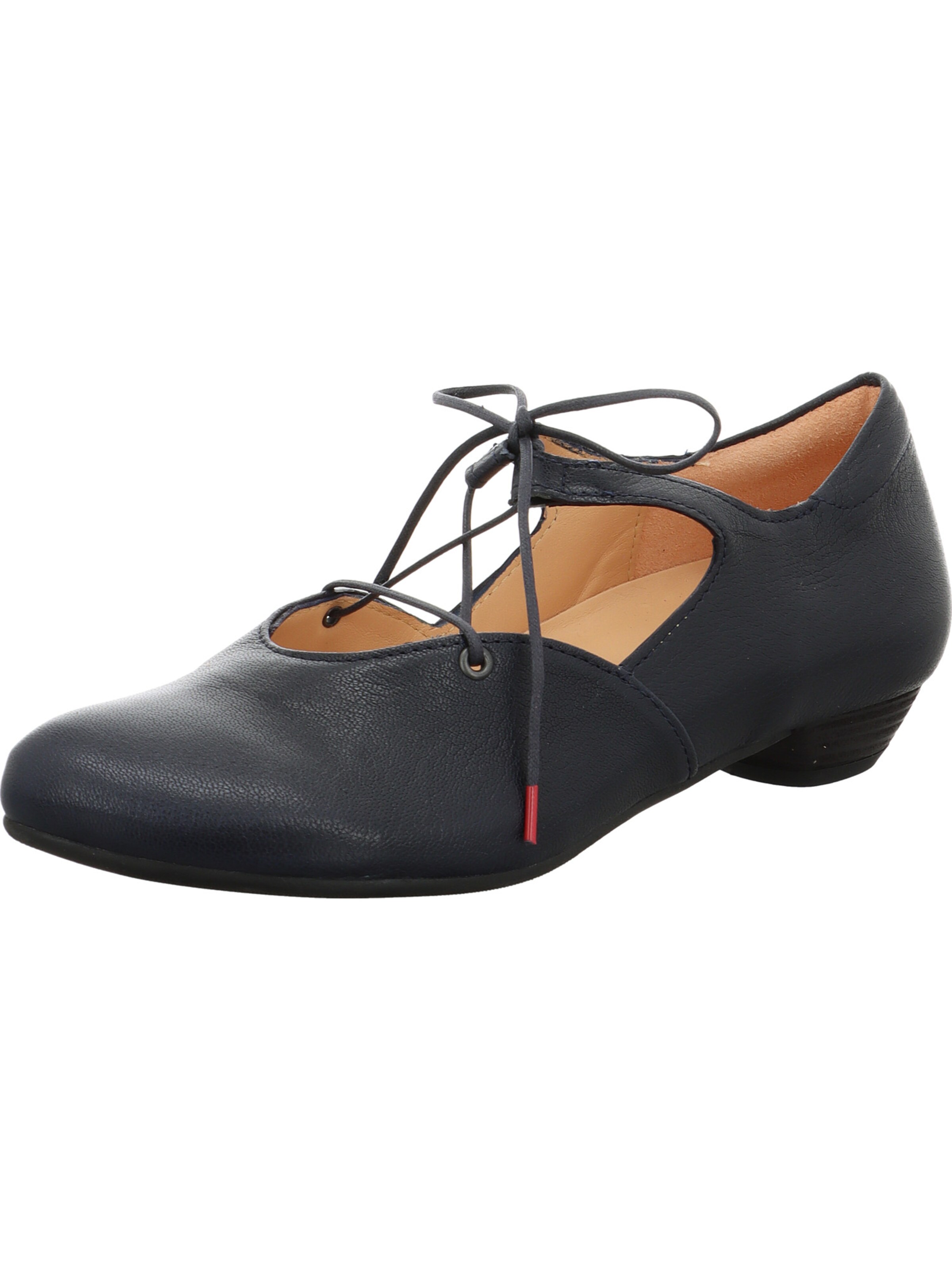 THINK! Ballet Flats with Strap 'GRACE' in Blue: front