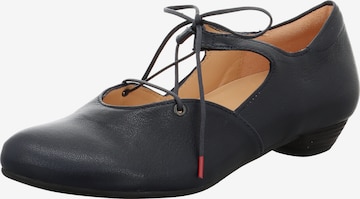 THINK! Ballet Flats with Strap 'GRACE' in Blue: front