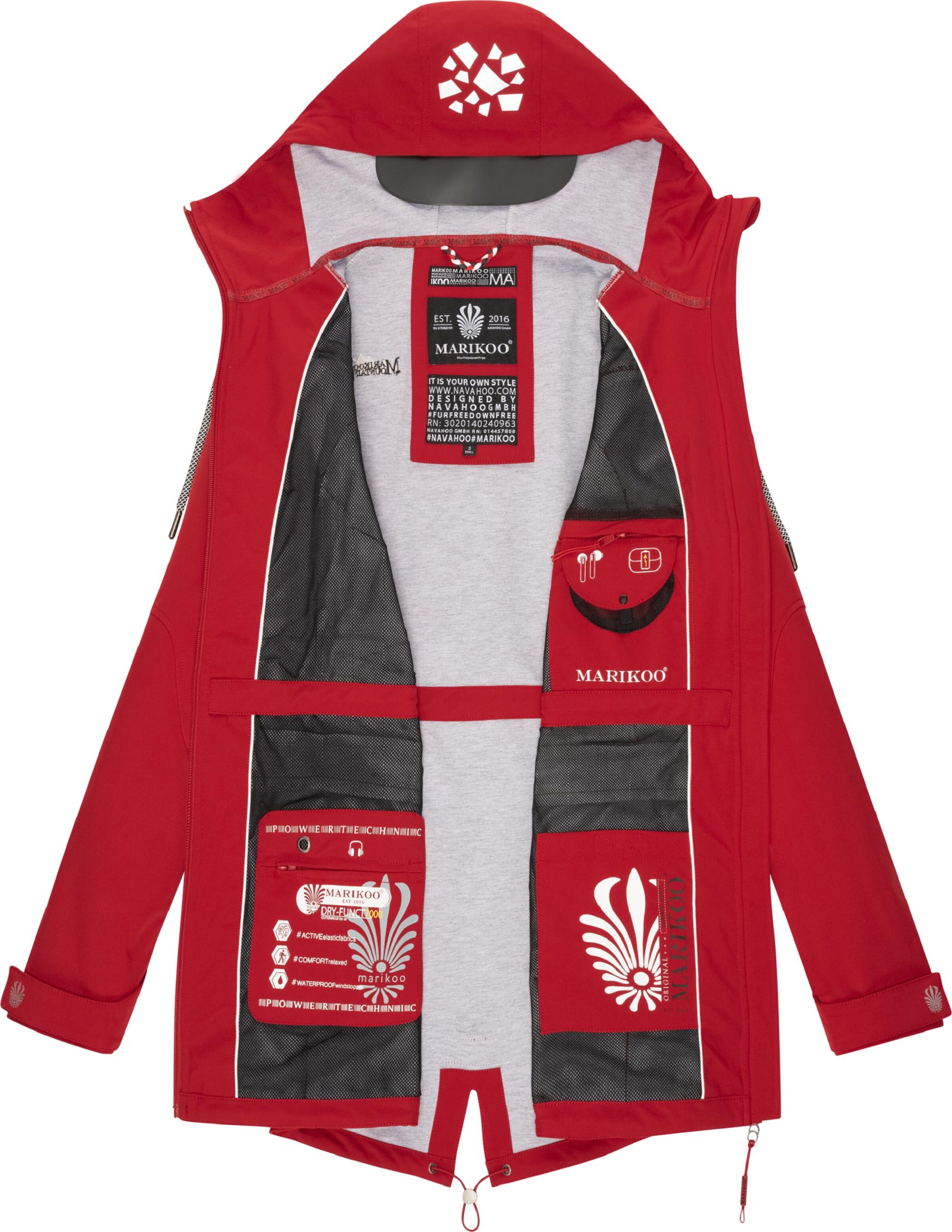 raudona MARIKOO Funkcinė striukė  'Ulissaa'