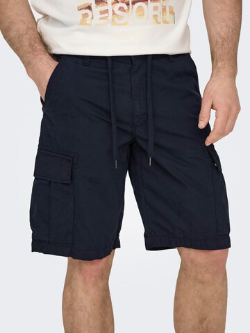 Only & Sons Regular Cargo trousers 'LOC' in Blue