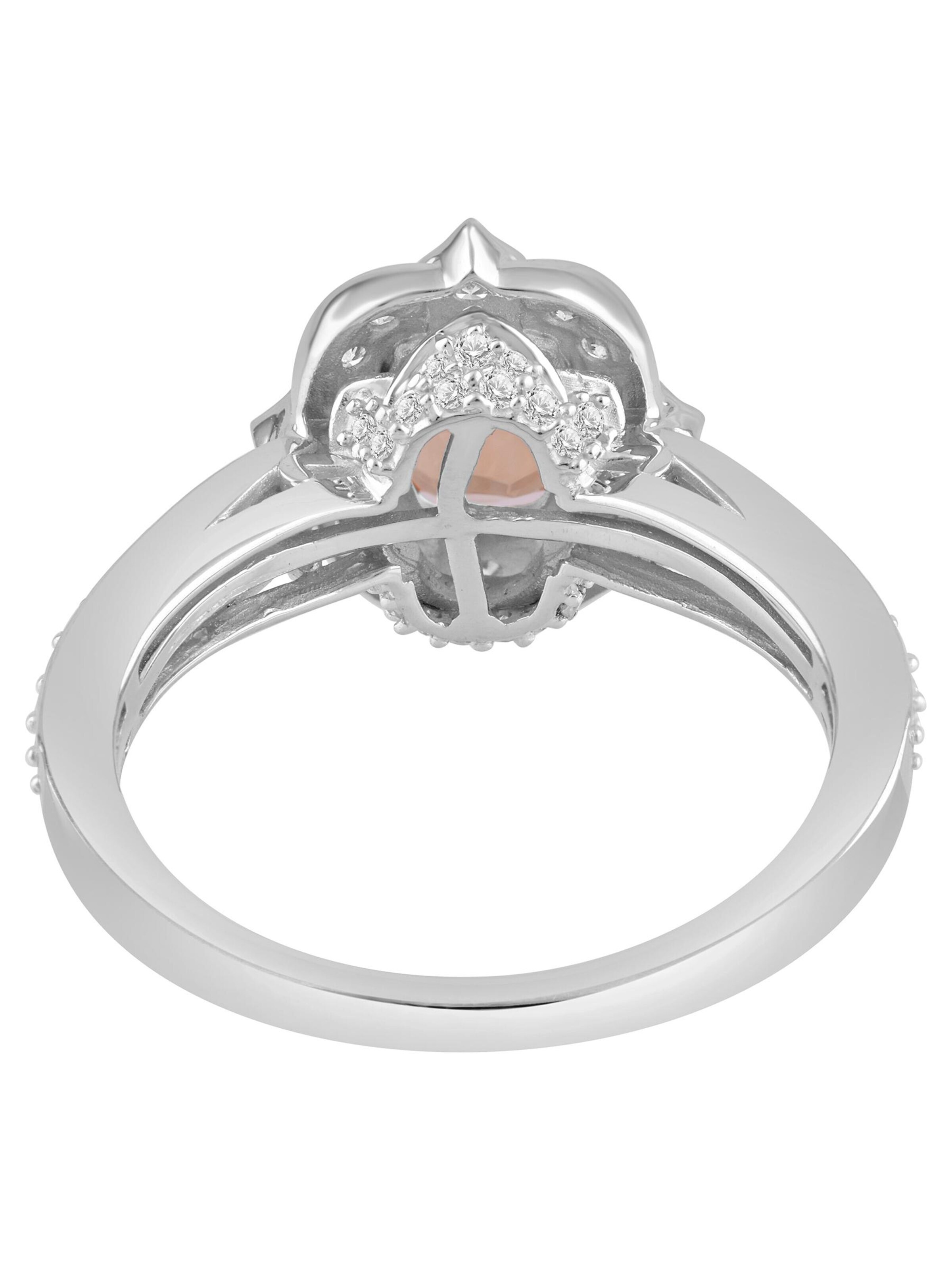 Diamant Exquis - Anillo 'Ring aus 375 Weißgold mit Diamant' en plata