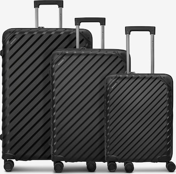 Pactastic Suitcase Set in Black: front