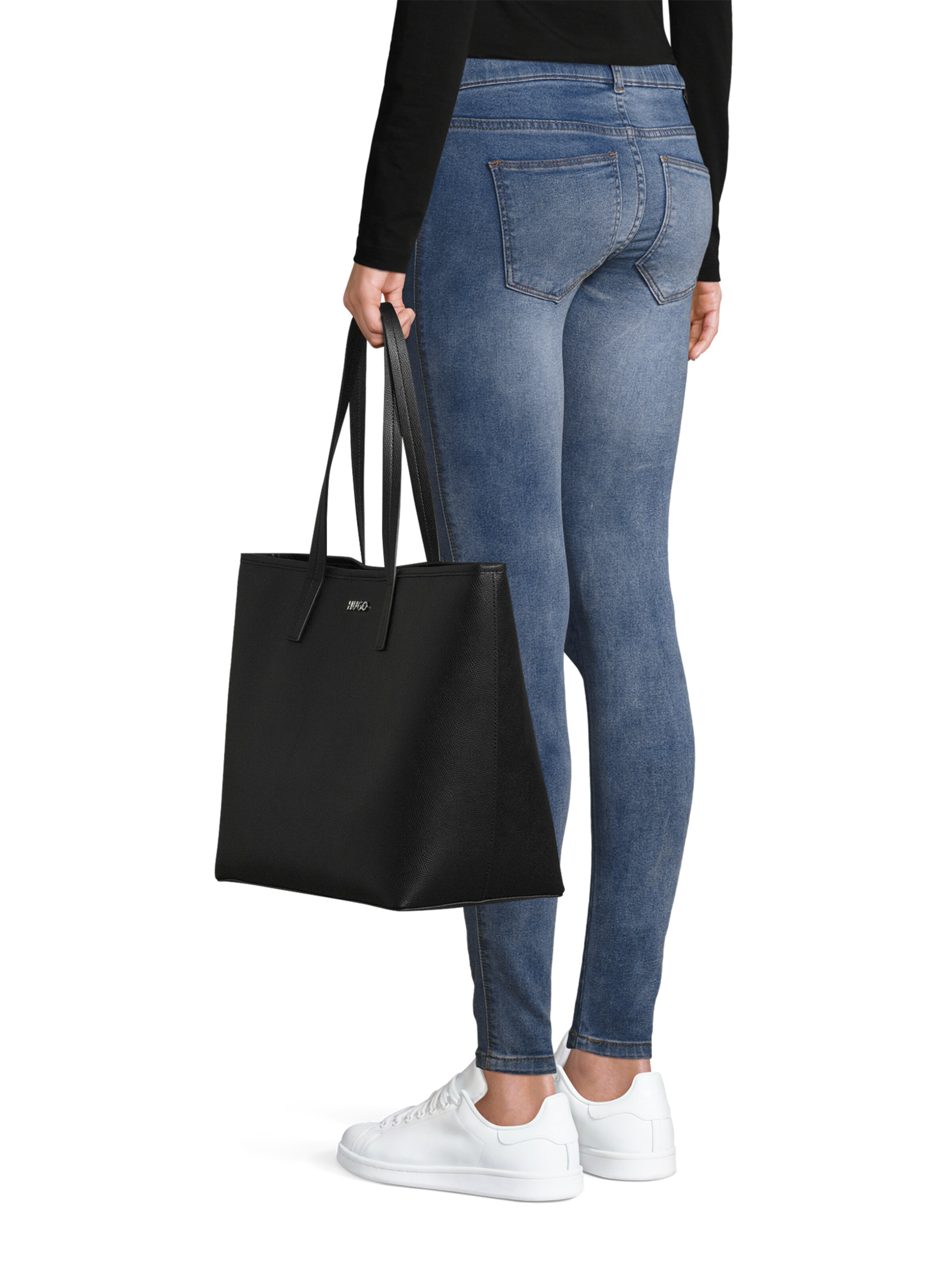 HUGO "Чанта тип ""Shopper""" 'Chris' в черно