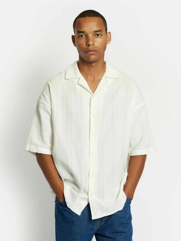 Regular fit Camicia ' DPTextured ' di Denim Project in bianco: frontale