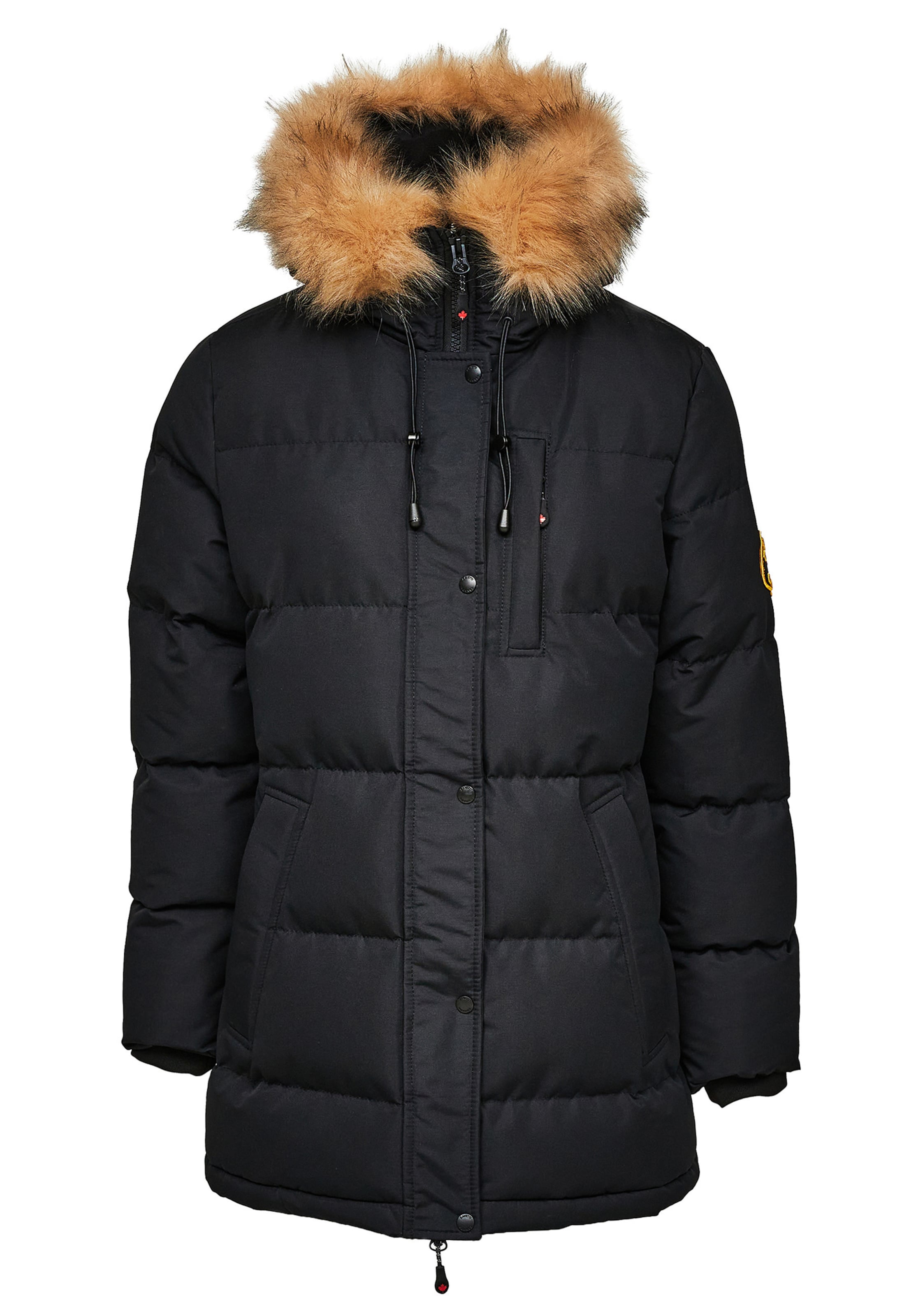 Zavetti Canada Winterparka 'Goshawa' in Schwarz: Vorderseite