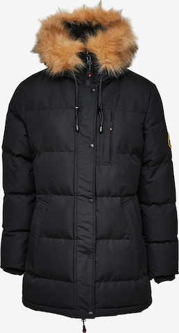 Manteau d’hiver 'Goshawa' Zavetti Canada en noir : devant
