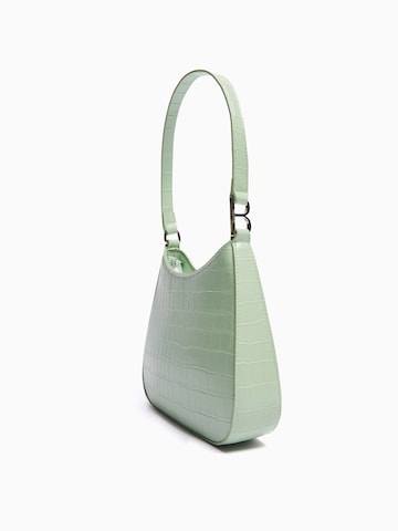 Bershka Shoulder bag in Green: front