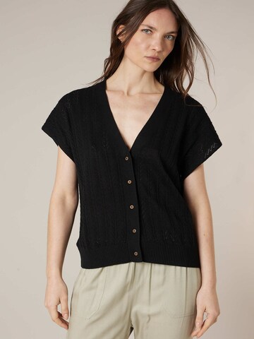 Cardigan 'Marika' Deeluxe en noir : devant