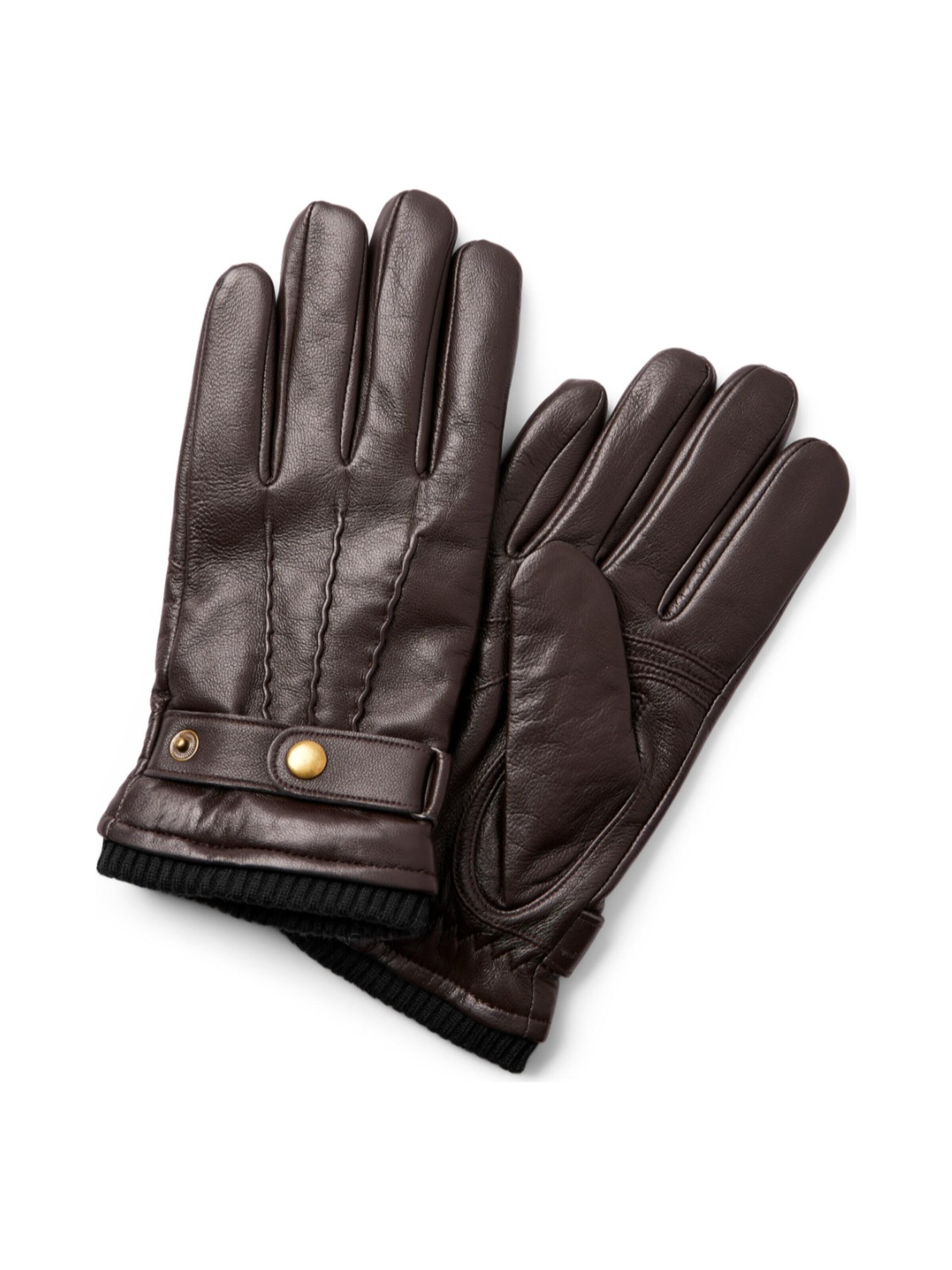 Trendhim Full finger gloves 'Fjeld' in Brown: front
